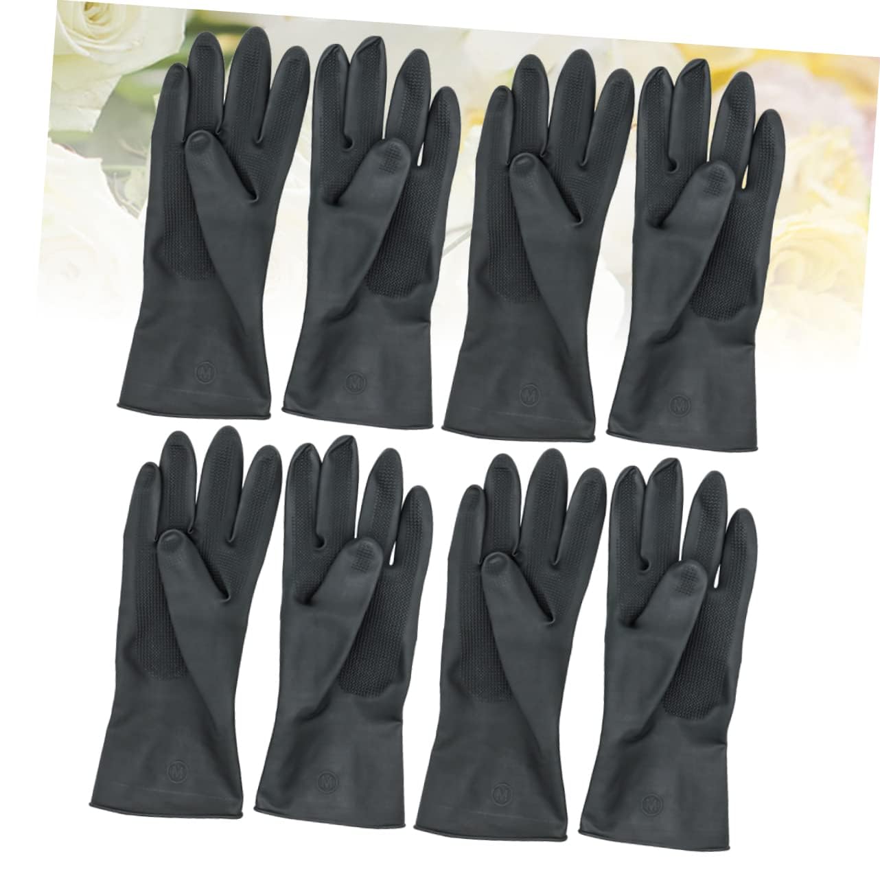 HAPINARY Rubber Gloves for Hairdressing 4 Pairs Salon Gloves Waterproof for Men for Home Use