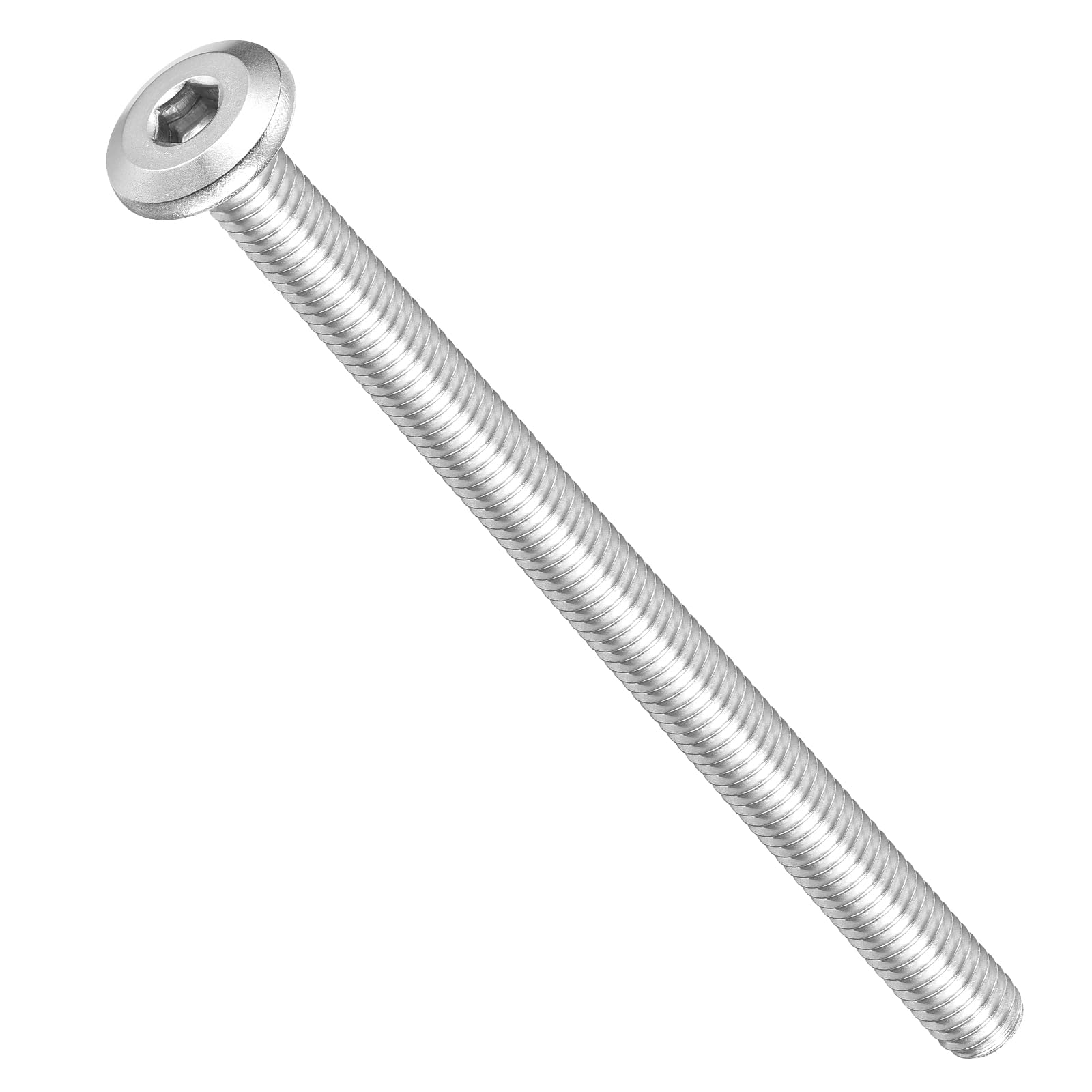 METALLIXITY Flat Head Hex Socket Cap Screws Bolts(M6-1x90) 20Pcs, Steel Hex Socket Furniture Bolts Screws
