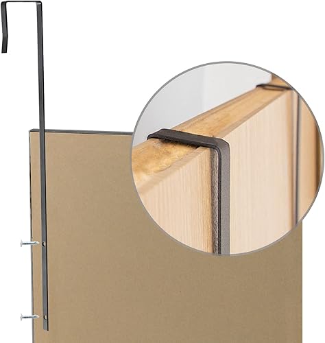 Miniatura 4 de MIRUO Espejo de pared para puerta, 43 x 18 pulgadas, negro, marco de plástico