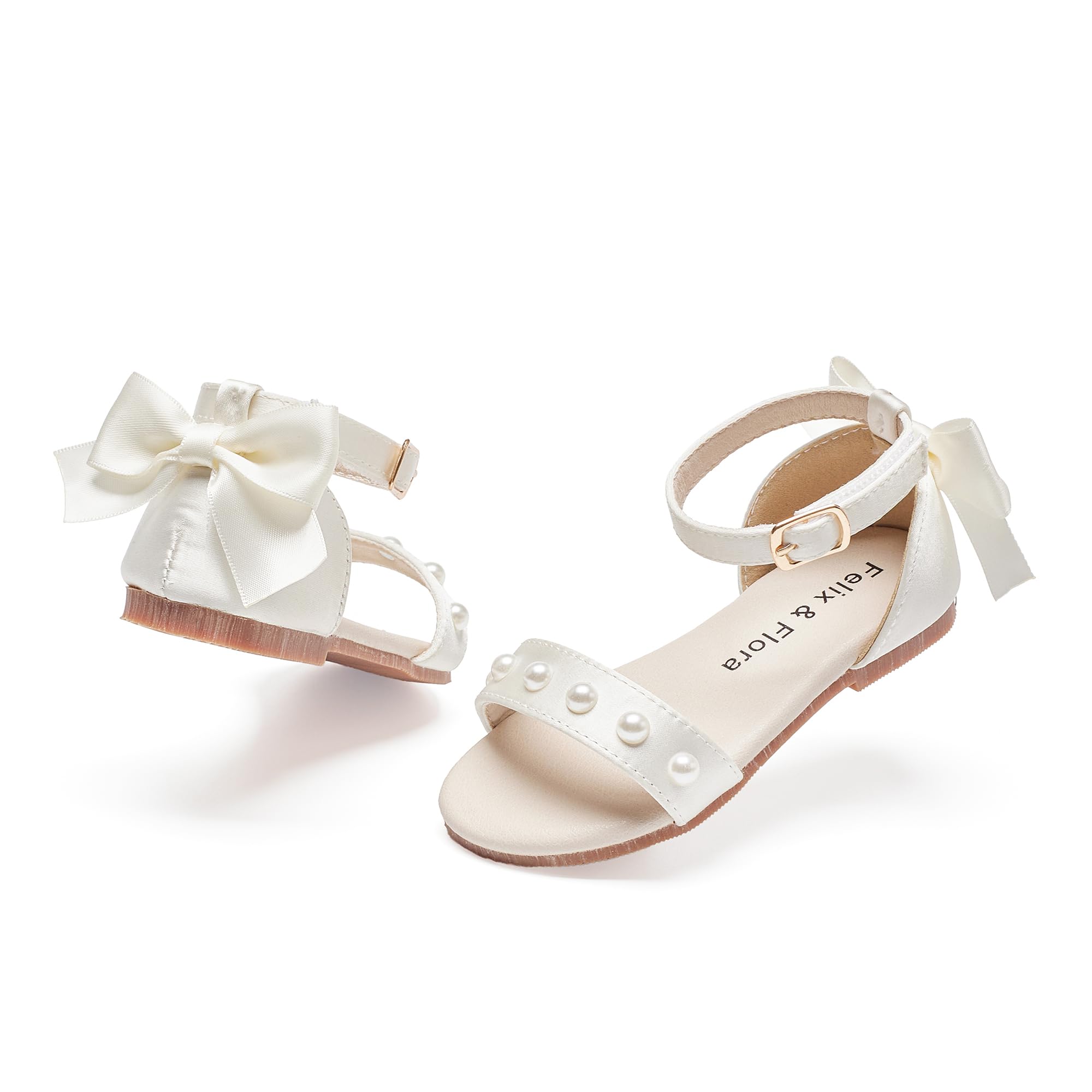Felix & Flora Toddler Girl Sandals Open Toer Summer Flower Girl Dress Shoes