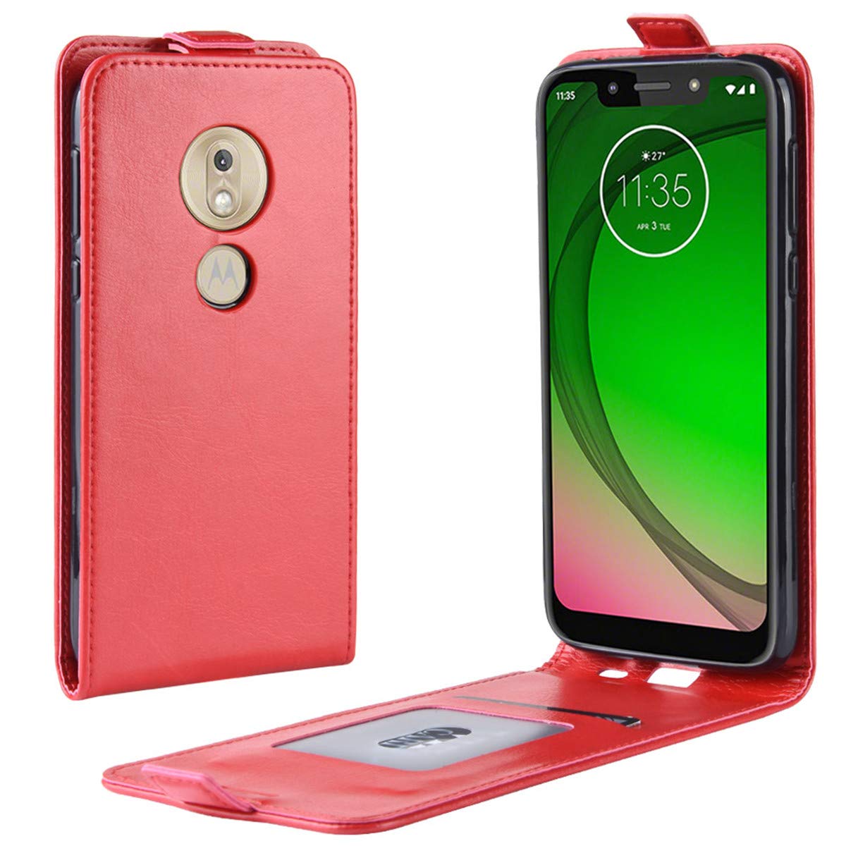 Amazon.com: Moto G7 Play Case, Gift_Source Premium Slim PU Leather Vertical  Flip Folio Case Magnetic Closure Protective Cover with Credit Card Holders  Pocket for Motorola Moto G7 Play 5.7" (US Version) [Red] :