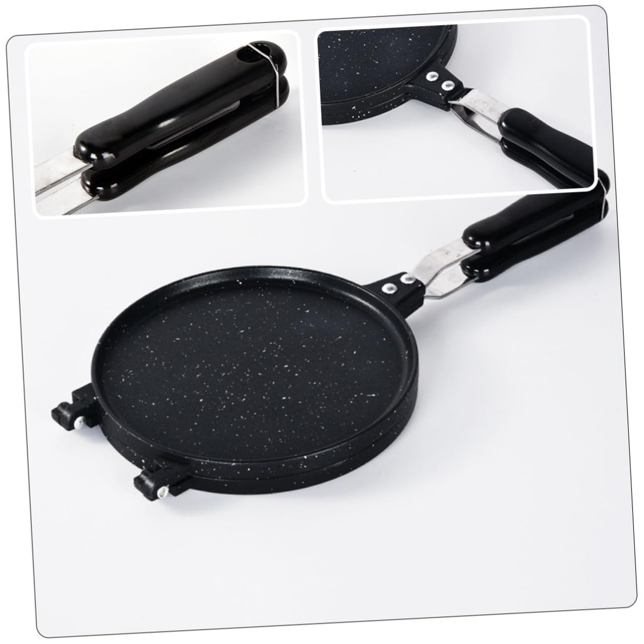 VILLCASE Stampo Antiaderente Per Cottura Doppio Lato Macchina Per Waffle Domestica e Teglia Per Involtini Primavera Utensile Da Cucina Fondamentale Per Gas Adatto Per Preparazioni Casalingh