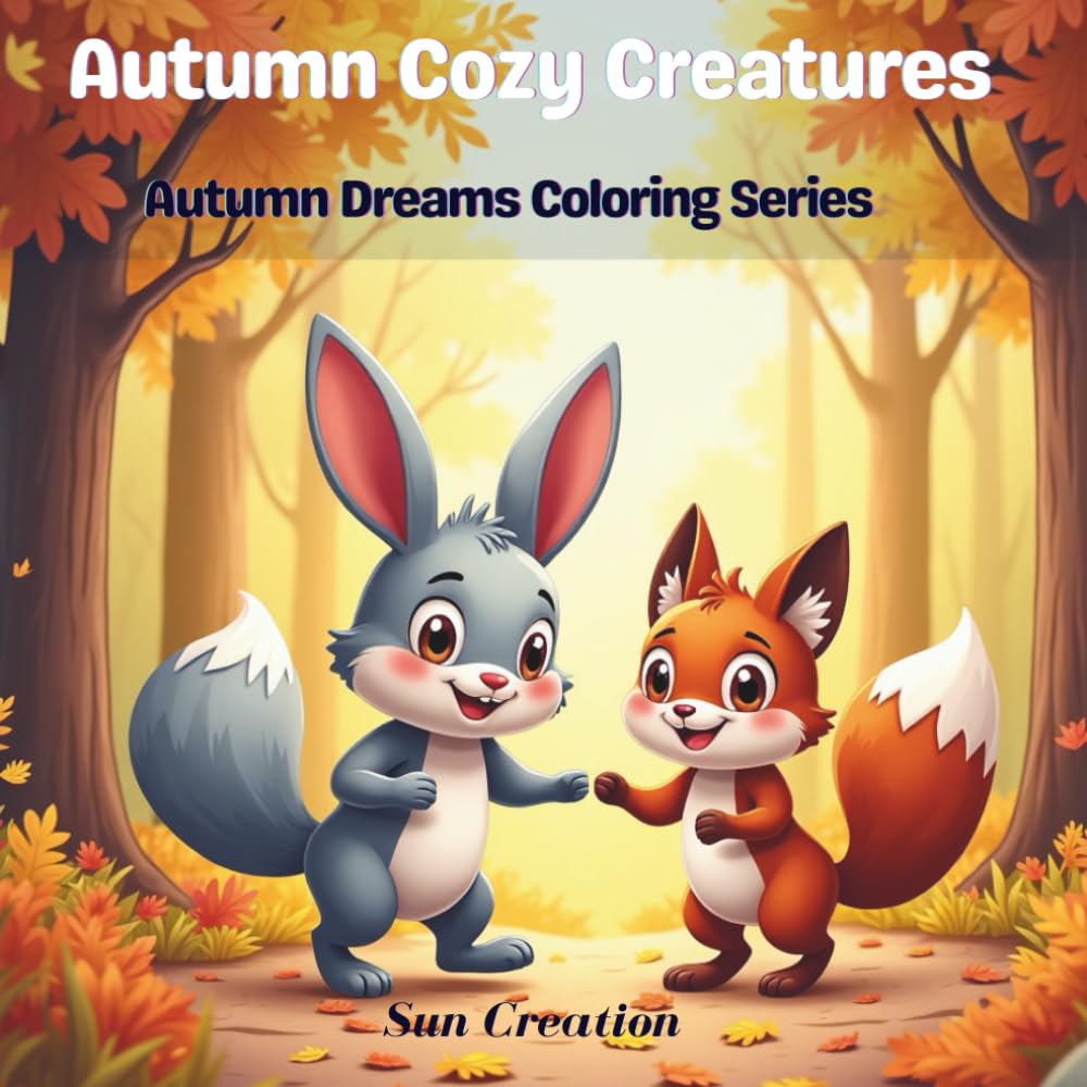 Autumn Cozy Creatures : Coloring Book for Adults and Teens Featuring Cozy Autumn Design (Autumn Dreams Coloring Series)