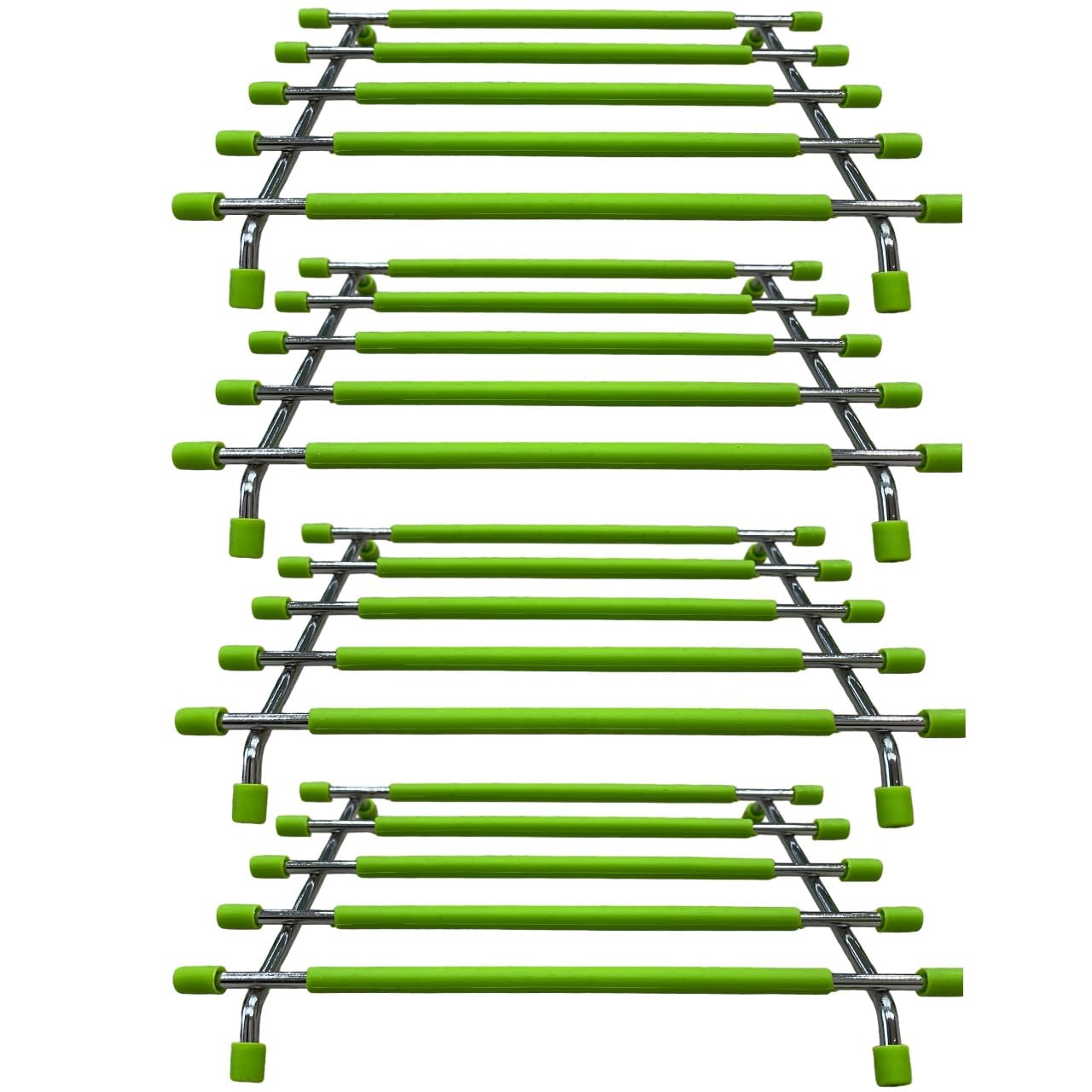 Kitchen Trivet Stand with Anti Slip Base Stainless Steel Trivets for Kitchen Worktops, Hot Pans, Hot Trays & Plates Stand Heatproof Kitchen Accessories Table Mats Placemats (Green (pack of 4))
