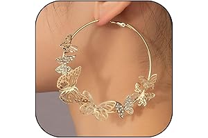 Exquisite Butterfly Hoop Earrings: A Touch of Grace for Your Attire