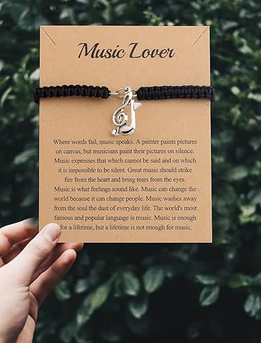 Music Lovers Gift For Music Teacher Student Musicians Jewelry Inspirational Gift (Music Lover Card) #TOP4