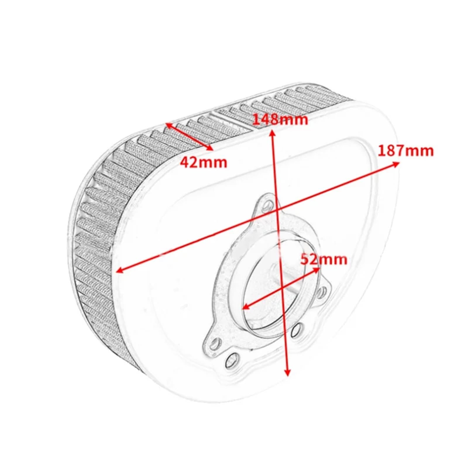 Kompatybilność z Pit Bike crossowym‌ 29633-08 Filtr powietrza motocyklowy do czyszczenia wlotu pasuje do Street Road King Glide CVO Electra Glide Classic 2963308