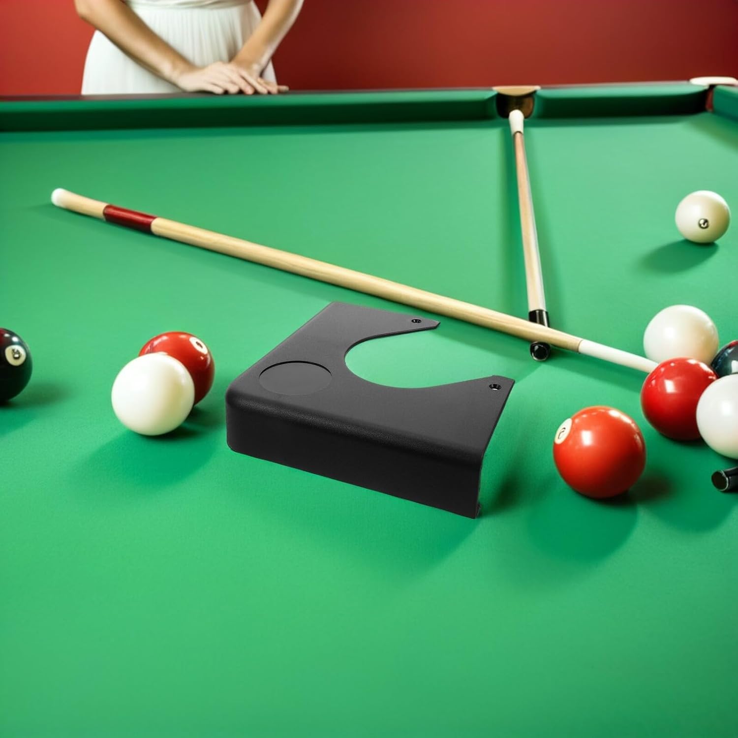 2pcs Black Plastic Billiard Table Corner Guards Sturdy Pool Table Corner Protector Plates Replacement Parts for Billiard Supplies