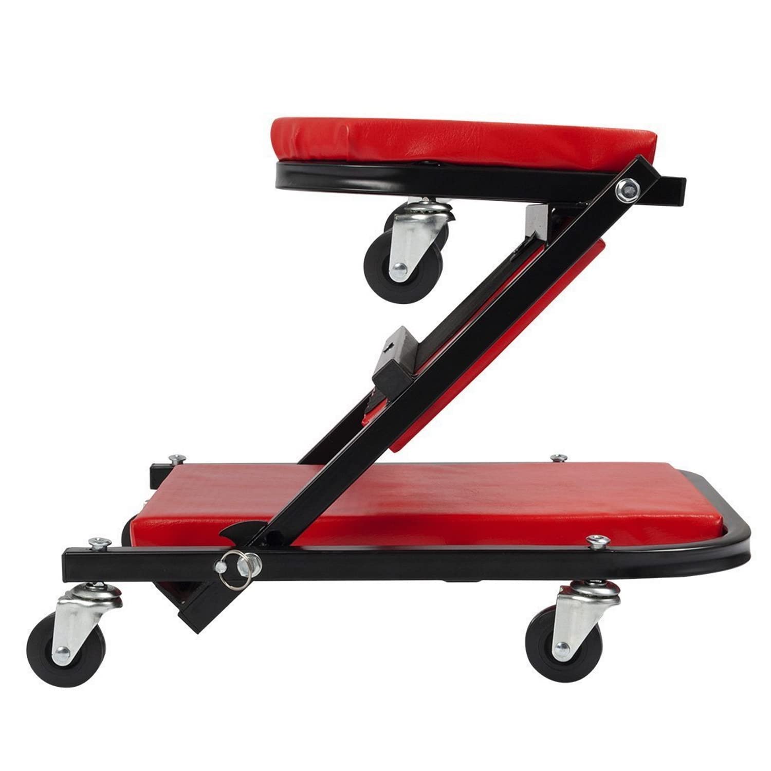 SIO Camilla Taburete Mecánico Taller 2 en 1 con Ruedas – Carro Creeper Convertible para Mecánico – Banco Rodante para Reparación de Coches – Asiento y Camilla Taller Automoción Profesional