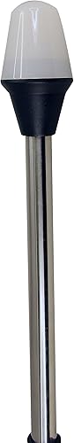 Miniatura 7 de Pactrade Marine Luces de navegación para barco de todo tipo - Luz de popa blanca incandescente de 16 pulgadas (montaje en superficie, base plegable)