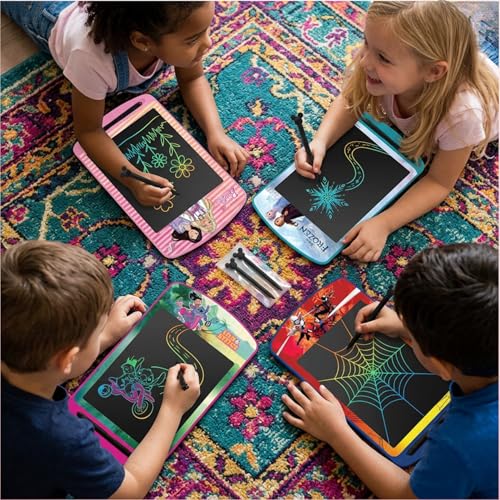 Image of Pack of 4 LCD Writing Tablet Doodle Board for Kids - 8.5 Inch Colorful Electronic Drawing Pad, Educational Learning Toy with Lock Function & One-Tap Erase, Kids Birthday Gifts (Multicolor)