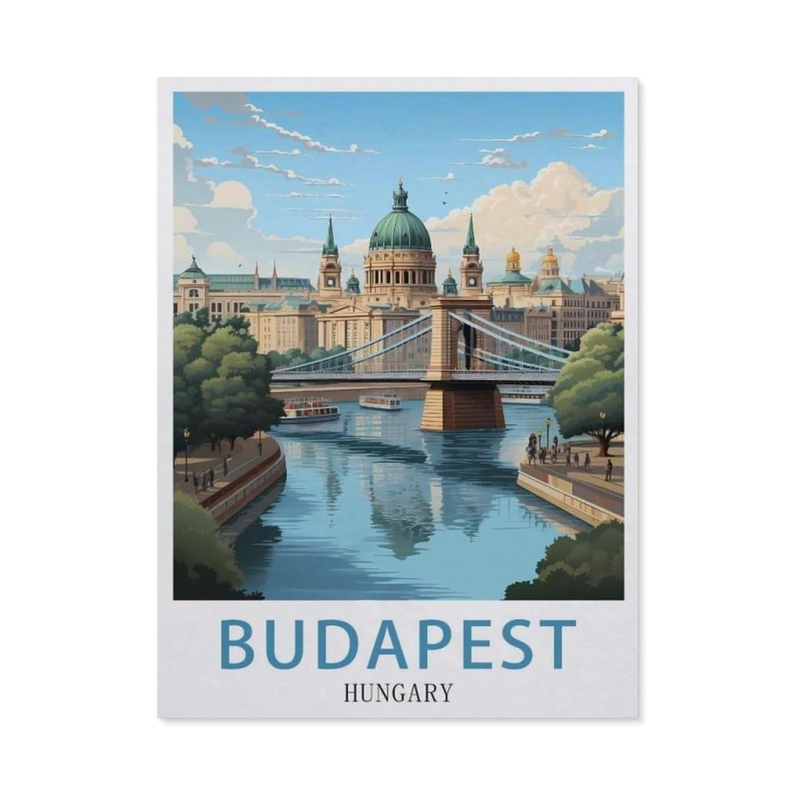 Metal Sign Tin Sign，Budapest Hungary(20x30cm）