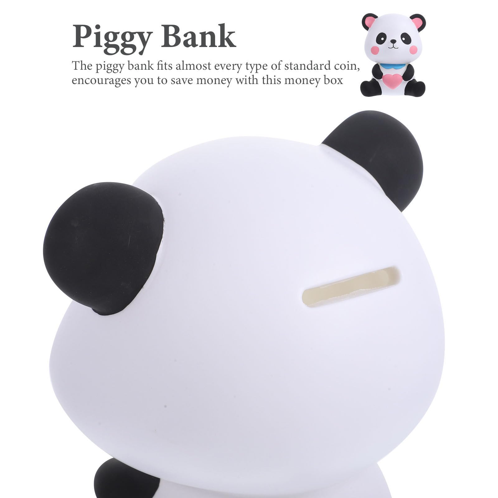 Operitacx 4 Piezas Alcancía Decorativa de Panda en PVC Vinilo para
