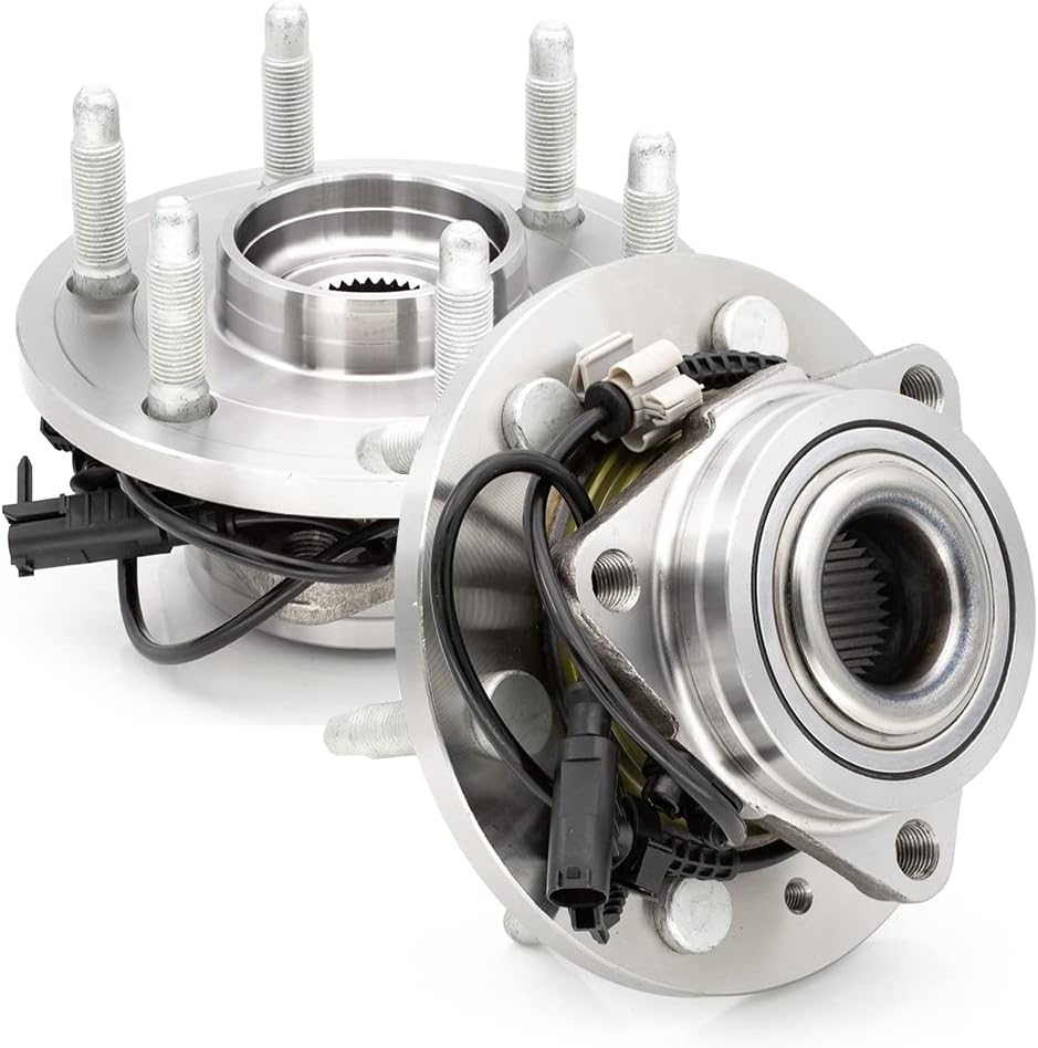 515096 Front Wheel Bearing Hub Assembly Replacement AWD/4WD for Chevy Tahoe, Avalanche, Silverado Suburban 1500, Cadillac Escalade ESV EXT, GMC Yukon XL Sierra 1500, 6 Lugs W/ABS(2 Pack)
