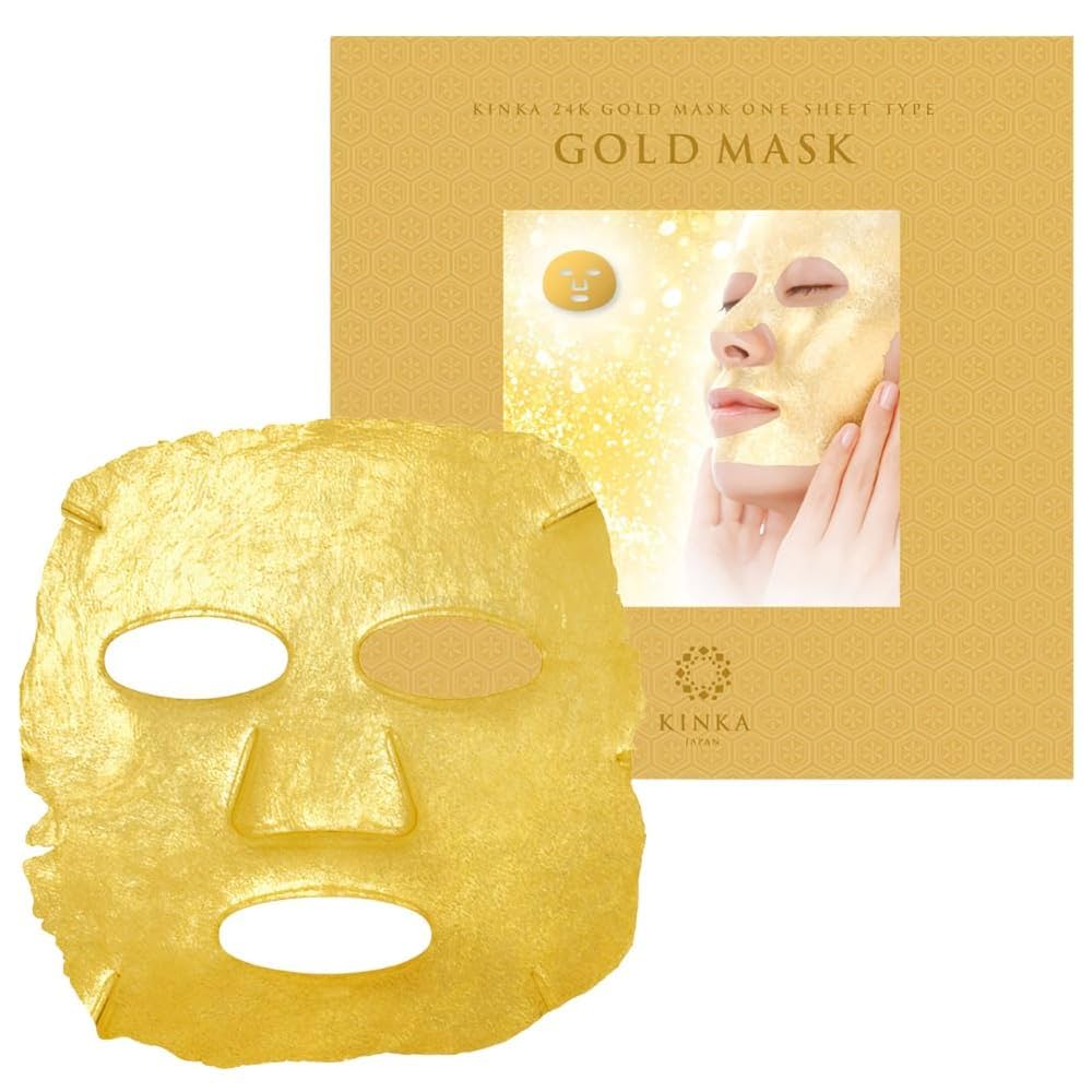 Amazon | 箔一 金華24K ゴールドマスク 1枚入 | 箔一