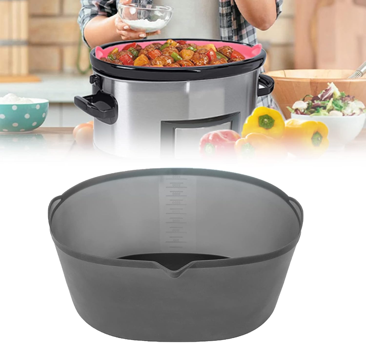 Silicone Slow Cooker Liner (Black) Thumbnail