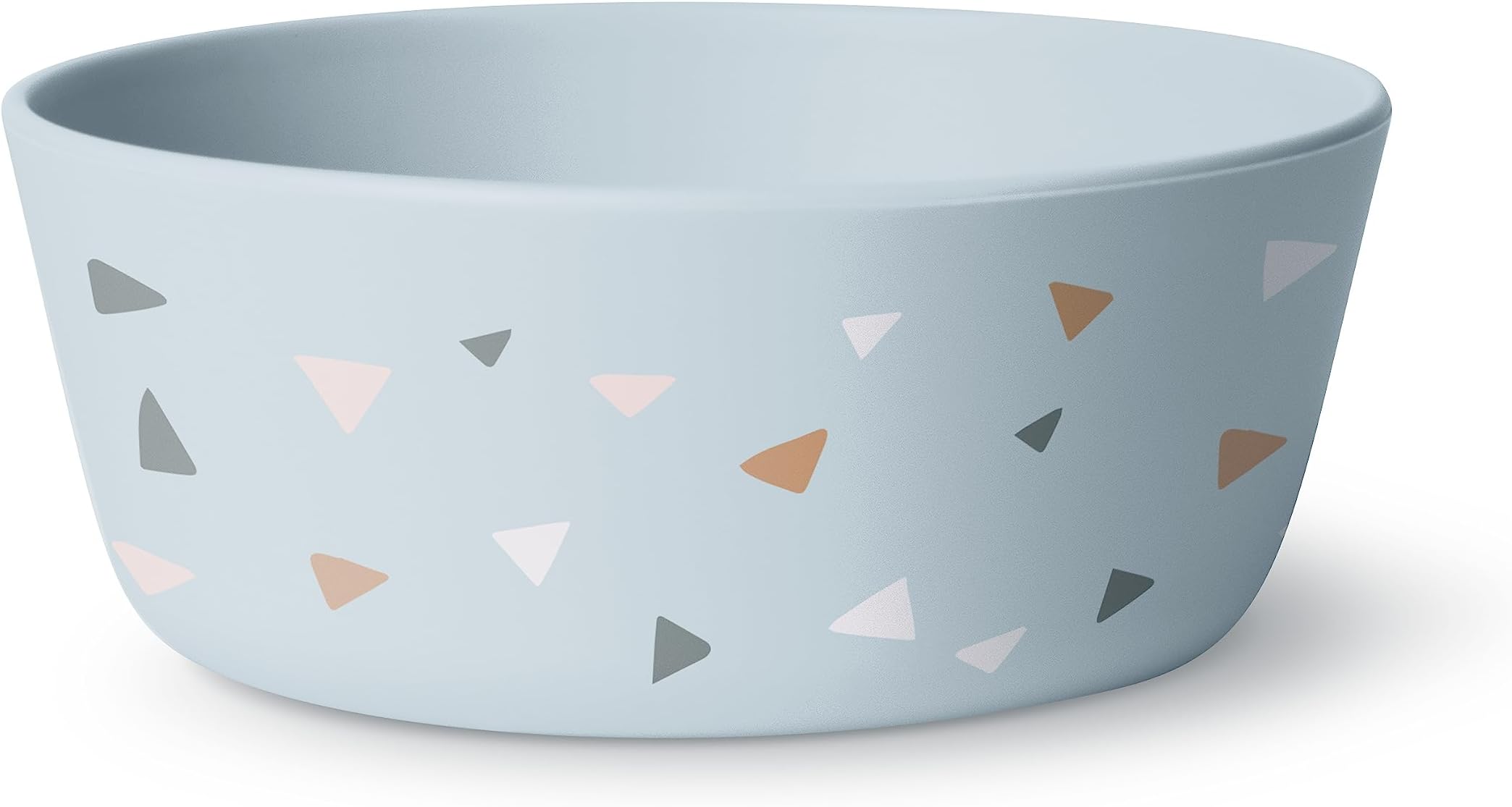 Silicone Bowl for Baby, Toddler | Feeding Supplies Baby Food Bowls Dinnerware Dishes for Kids | Microwave Safe | Bennett Collection | Gray Triangles