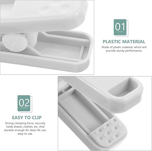 Miniatura 9 de EXCEART 4 pinzas de plástico para ropa, pinzas para ropa, resistentes al viento, pinzas antideslizantes para secar la ropa, pinzas para toallas de