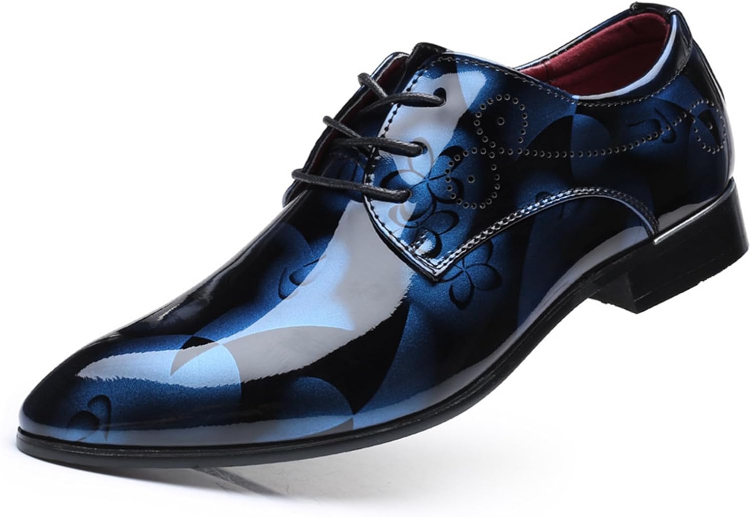 Men's Tuxedo Black Patent Oxford Formal for Men's Prom Shoe & Wedding Lace Up Dress Men's Tuxedo Shoe For Men Perfect for Wedding - Men's Shiny Shoe main image 1