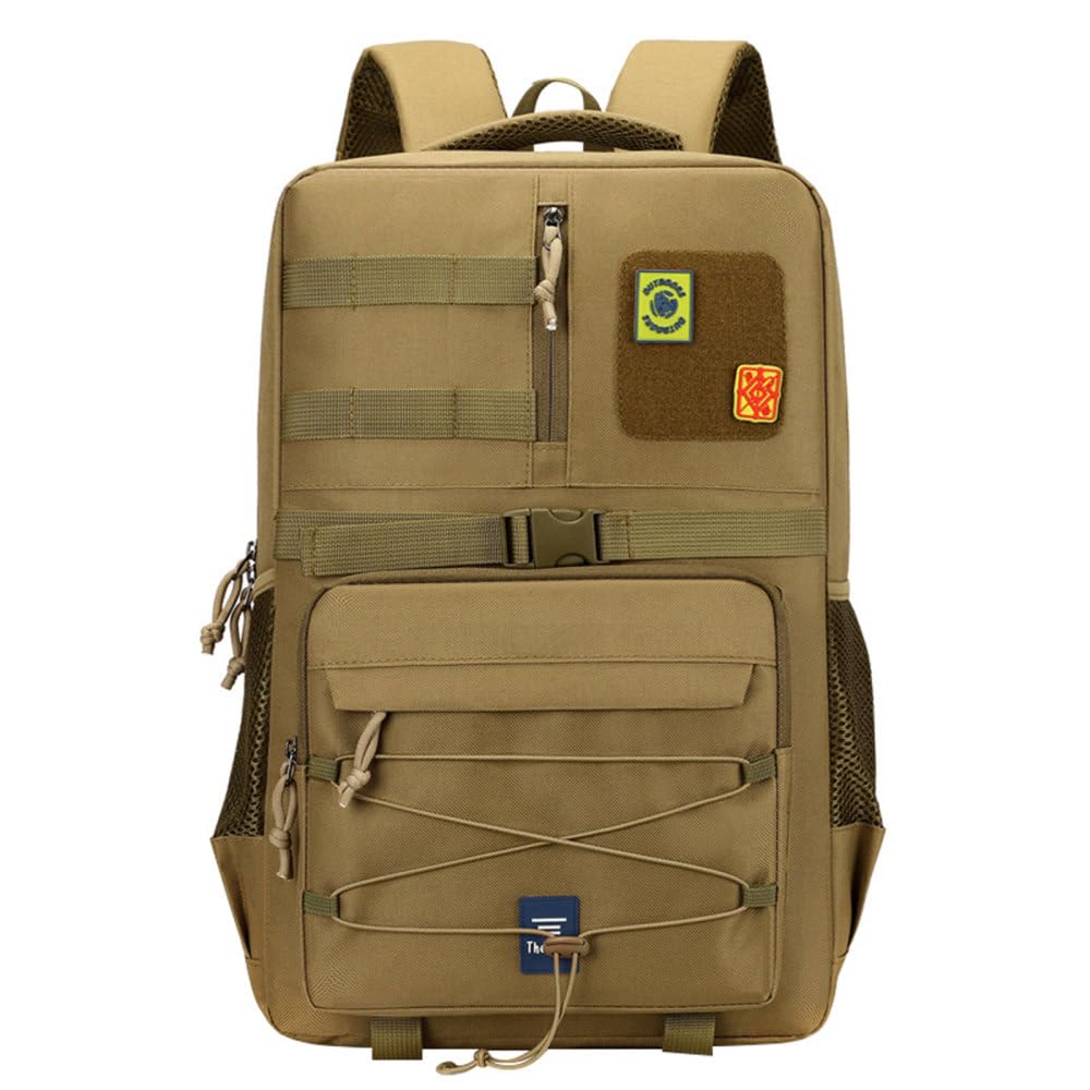 BDKMMS Backpack, Large Capacity Travel Laptop Daypack with Adjustable Shoulder Strap Waterproof Molle Rucksack for Outdoor Hiking Camping Cycling Travelling