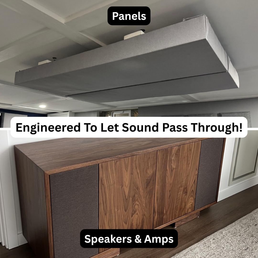 SoundAssured Tela acústica, tela acústicamente transparente para hacer paneles acústicos, panel de sonido para bricolaje, tela acústica (verde oscuro)