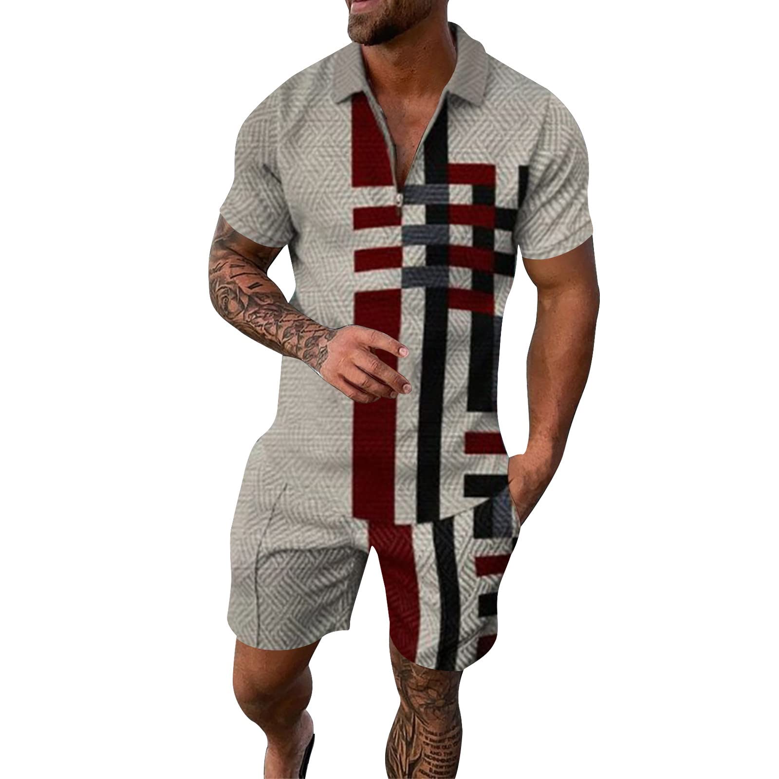 RYTEJFES Ropa Deportiva Hombre Ofertas, Xl Vestir Comodos Traje de Ocio Verano Completo Holgado Chándal Hombre 2023 Talla Gran de Traje deportivo Oferta Comfort Camiseta Ropa deportiva Gym