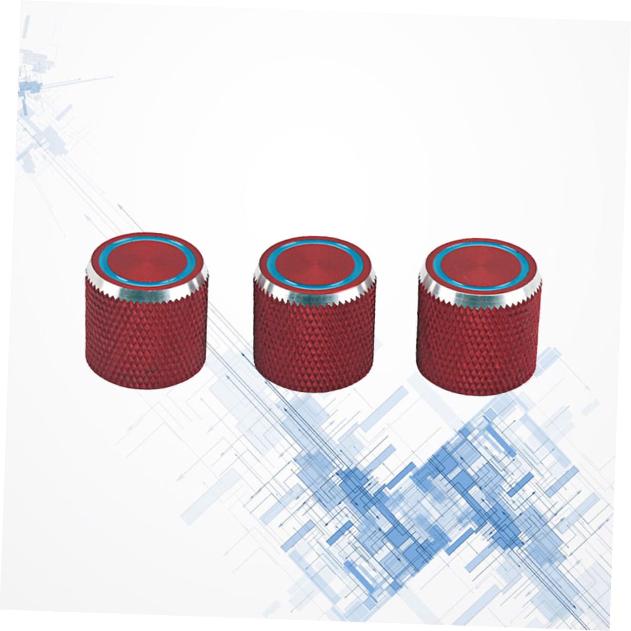 ibasenice 6 Stk Regler Für Gitarrenverstärker Tonknopf Gitarren-regler-kappe Verstärker Für E-gitarre Bassregler Bedienknöpfe Kappe Gitarrenknöpfe Aus Metall Rote Gitarre Gerändelt Ring