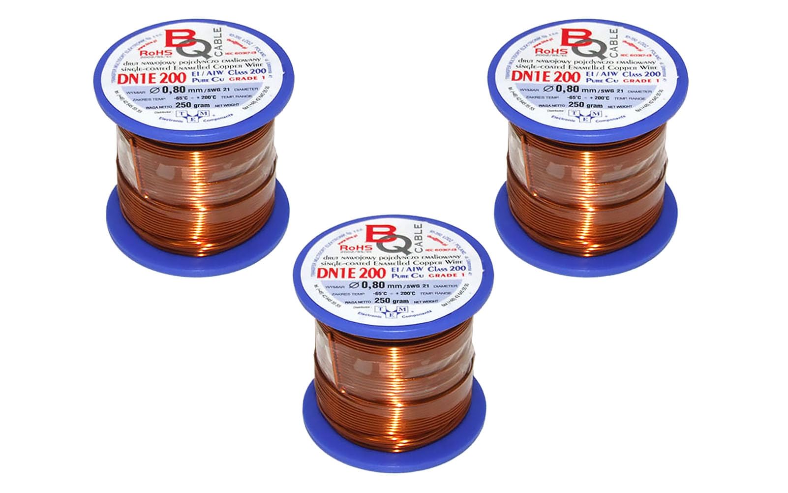 Drut Nawojowy DN1E 200 ⌀0,80 mm Waga: 250 g