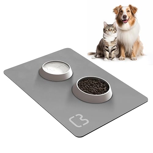 WANDGU 40 x 60 cm impermeable para mascotas: comedero para gatos, base antideslizante para perros