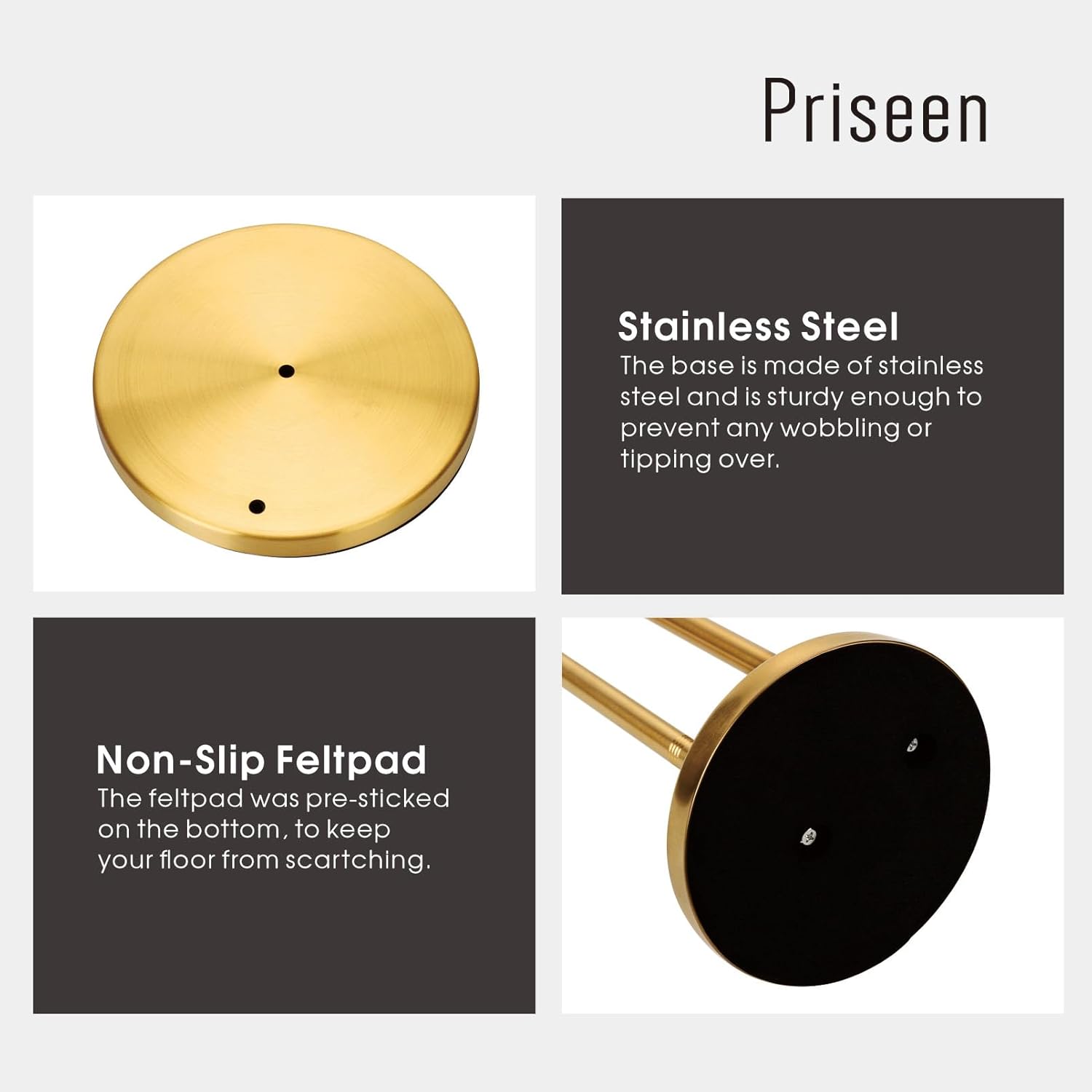 Toilet Paper Holder Stand with Phone  (Gold)