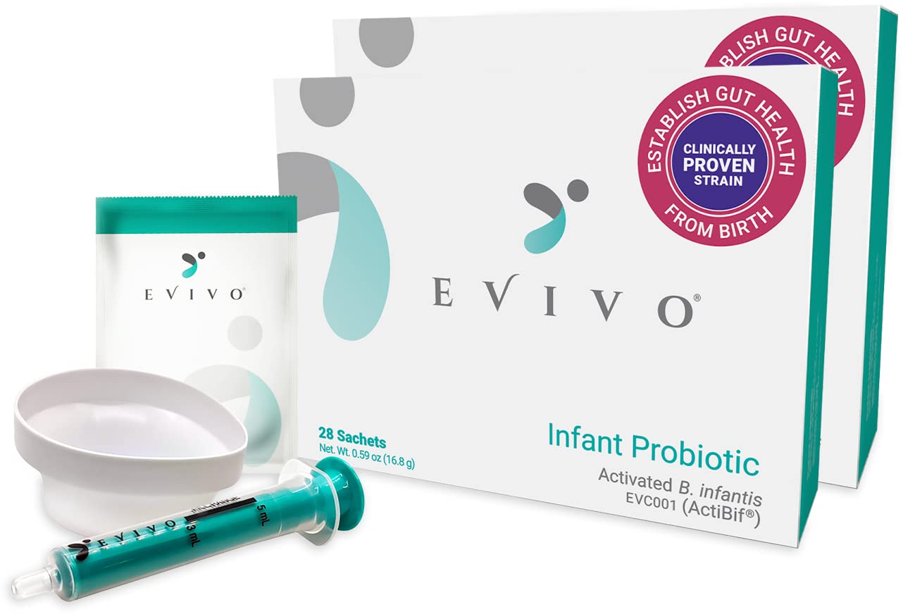 Evivo Probiotic for Baby, Starter Kit – Baby Probiotics 0-6 Months – Probiotic B. infantis EVC001 – 