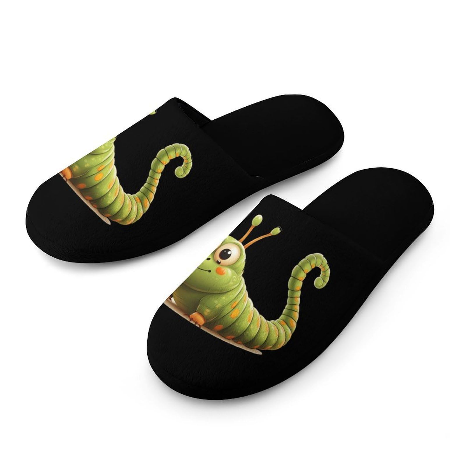 Very Hungry Caterpillar Mens Indoor Slippers Soft Flat Lightweight Non Skid House Shoes