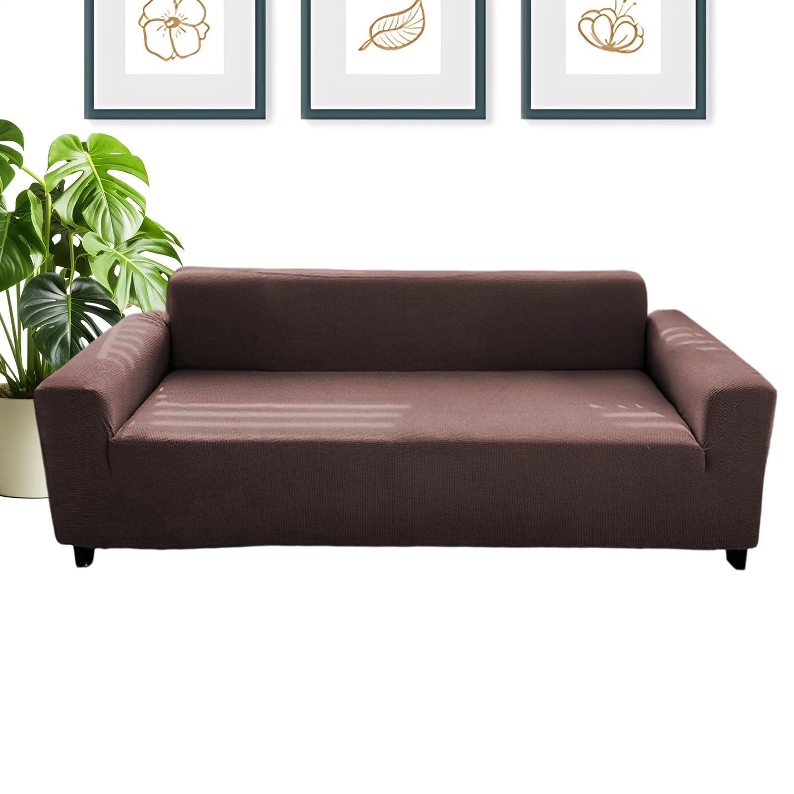 Housse de canapé extensible 3 places élastique et anti-usure pour préserver vos meubles de salon
