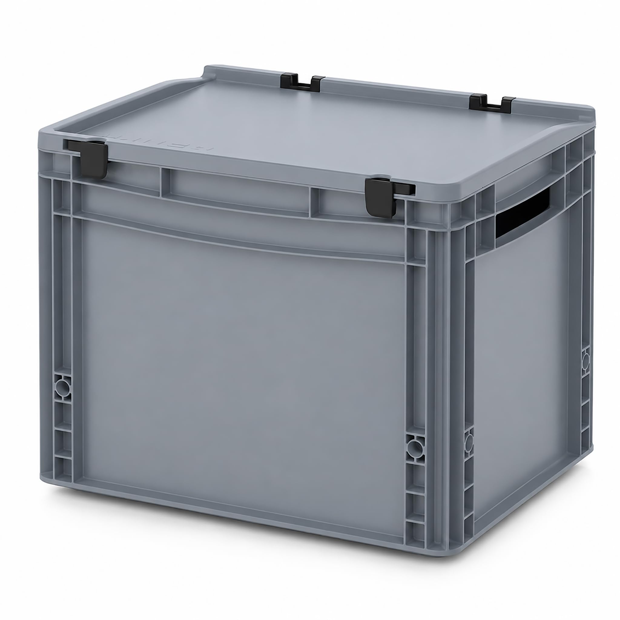 3 X AUER Eurobehälter mit Schanierdeckel ED 43/32 | 40 x 30 x 33,5 cm Stapelbox Lagerbox Keller-Kiste robust und leicht