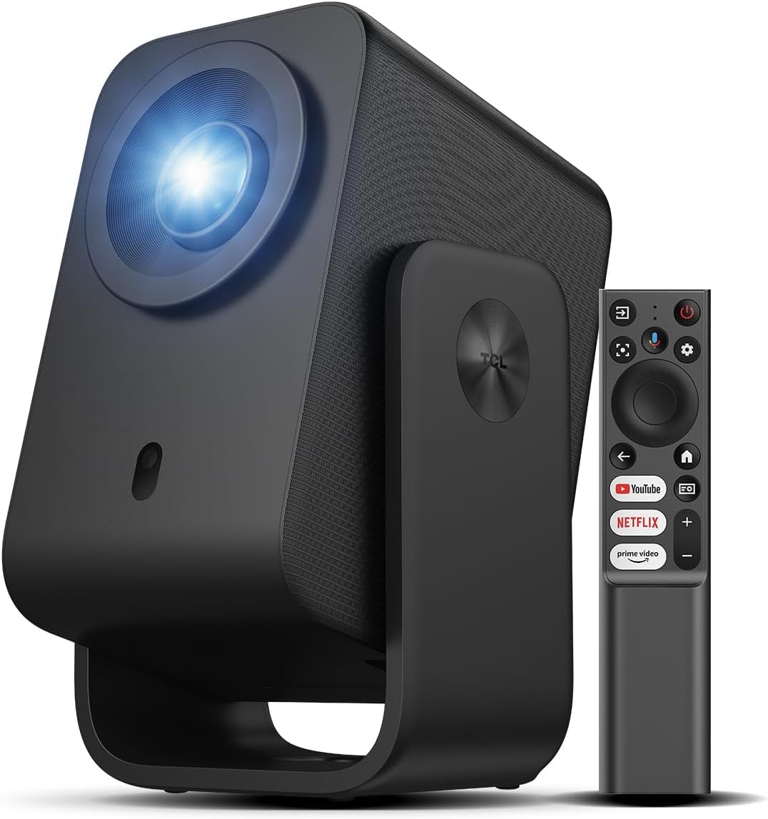 TCL C1 GTV Portable Projector, Native 1080P, Built-in Gimbal