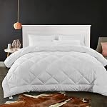 Cozynight Soft Queen Size Comforter Duvet Insert-Lightweight Down Alternative Comforter with Corner Tabs-Fluffy Breathable Machine Washable Diamond Stitching (White, 88"x92")