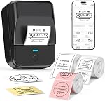 PM240 Label Maker Machine with 3 Tapes, 2" Portable Thermal Label Printer for Phone & PC, Bluetooth Label Maker with Multiple Templates for Small Business, Office, Home, School, Light Blue