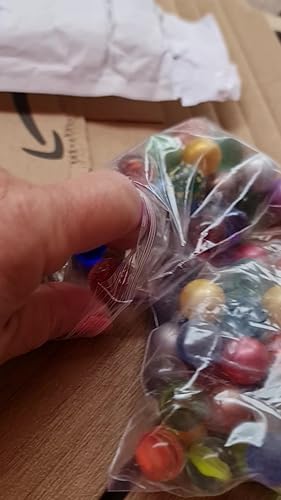 Lot De 60 Billes En Verre Colorées - 50 Billes De 16 Mm + 10 Billes De 25 Mm, Pour Jeux, Décoration Et Bricolage
