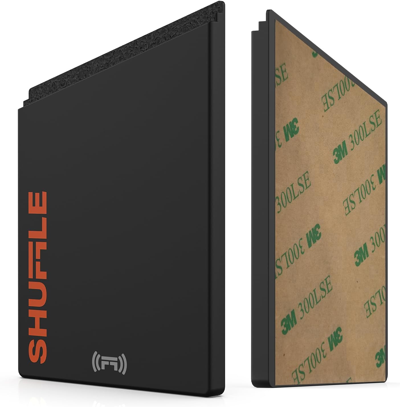 Shuffle Wallet Accessories - Silicone Pouch with NFC Function, Digital Business Card Chip, Holds 2 Cards, Perfect for Key Cards, Subway Passes, Gym and Hotel Cards (Orange)