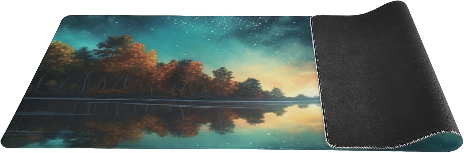 XXL Mouse Pad for Desk Non Slip, Portable Desk Mat with Stitched Edges Perfect for Gaming and Office 16x35.5in Oversized Mouse Pad for Laptop and Keyboard