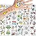 Bibivisa 80pcs Tatuaggi Temporanei per Bambini, 18 Fogli Tatuaggi Finti di Calcio per Ragazzi Impermeabile Arte del Corpo Adesivi per Sport di Calcio Festa di Compleanno Sacchetti Regalo Giocattolo