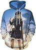 Kojiichi Vizem HK416-chan Hoodie, Mens Cute Anime Pattern, Girl Front, Dollo, Sweatshirt, Hoodie, Round Collar, Hooded, Top, Pullover, Sports, Fashion, Large Size, Spring, Autumn, Winter Clothing