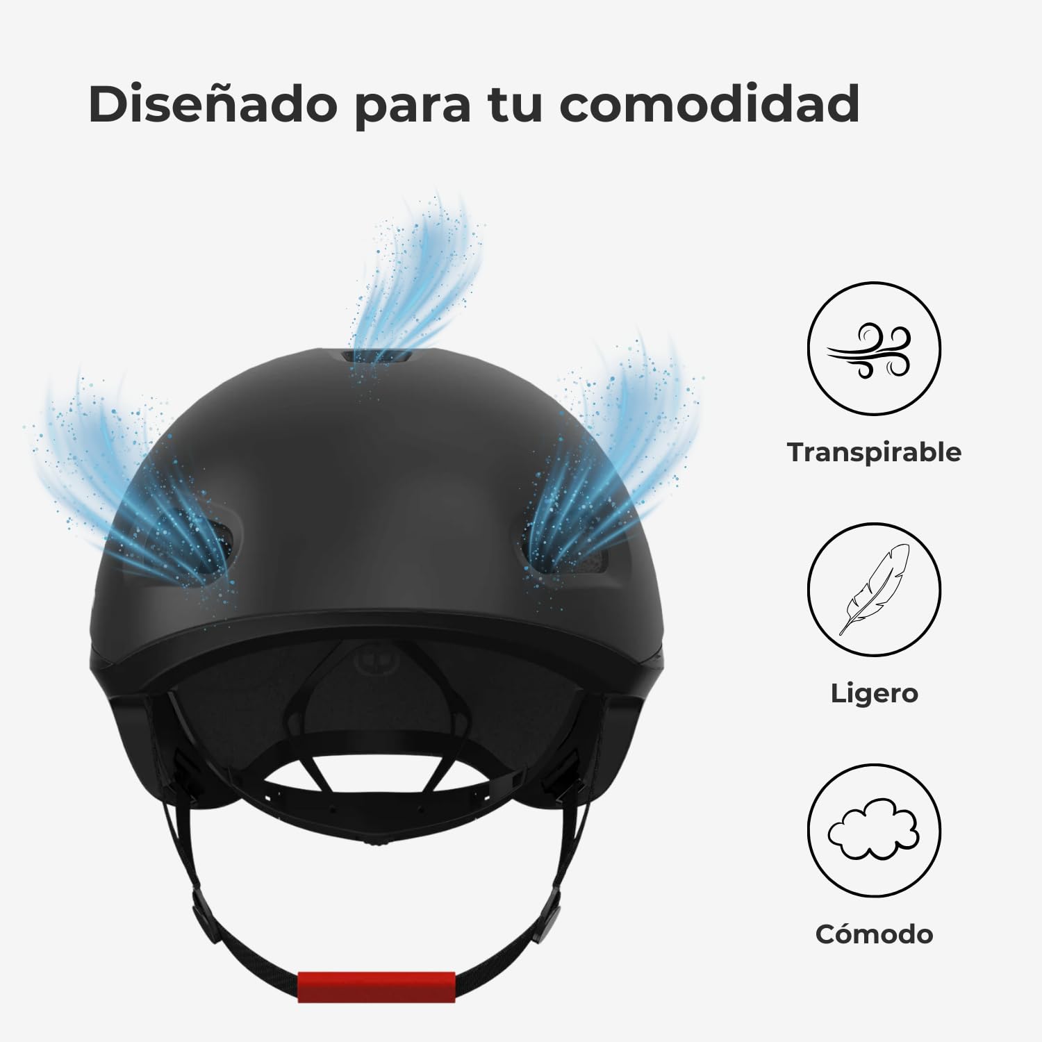 Qhv4008gl Xiaomi Mi Commuter Helmet Talla M, Unisex Adulto, Negro