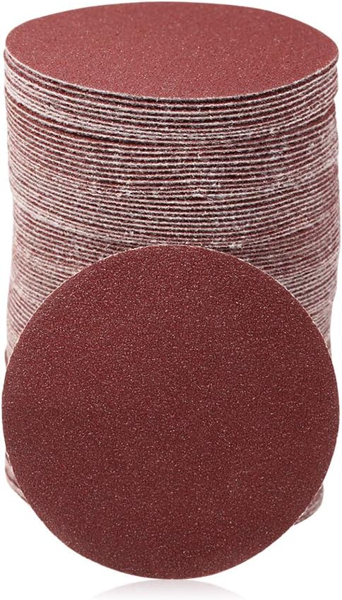 100pcs Sanding Discs 3 Inch Sandpaper 100 Grit Hook and Loop Sanding Discs for Drill Grinder Rotary Tools No Hole