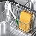 Kitchen Sponge Holder, Tdbest Stainless Steel Sink Caddy Organizer Dishwashing Liquid Drainer Rack with Upgraded Non-scratch Design and Easy to Install Hanging Hook for Dish Brushes, Soap, Scrubbers