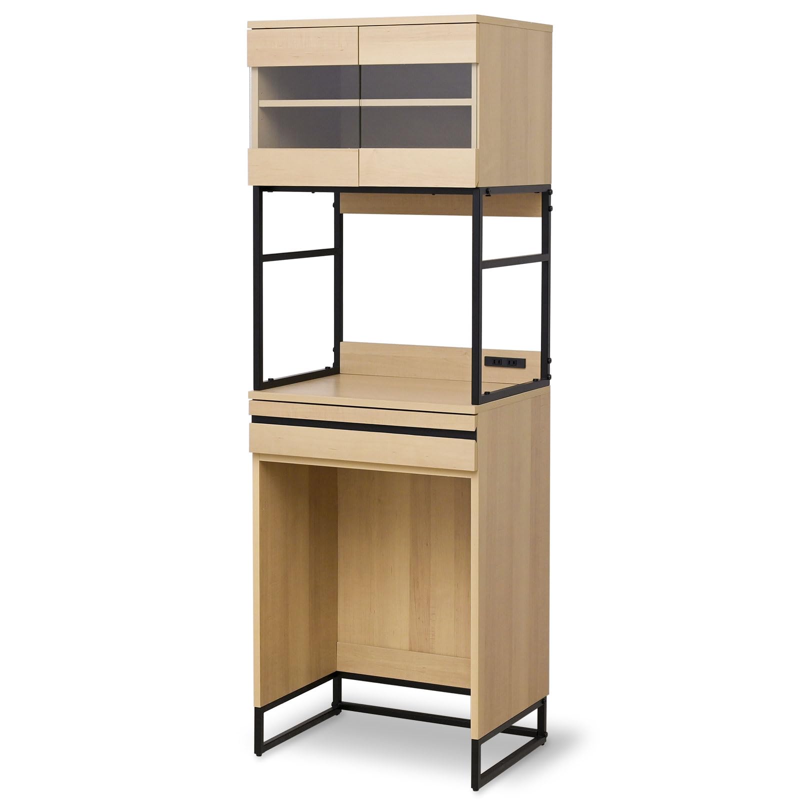 J4372【リユースのサカイ柏店】moca　モカカンパニー　キッチンボード　ゴミ箱上ラック　Cloudear　ブラウン　クリーニング済　参考価格55,900円 Amazon｜moca company Cloudear キッチンボード 幅120 ゴミ箱収納