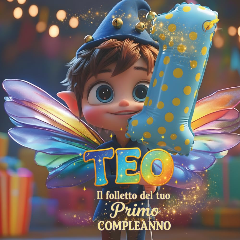 TEO, IL FOLLETTO DEL TUO PRIMO COMPLEANNO: Libro personalizzato per bambino e bambina di 1 anno | Libro ricordo primo anno | Idea regalo primo compleanno