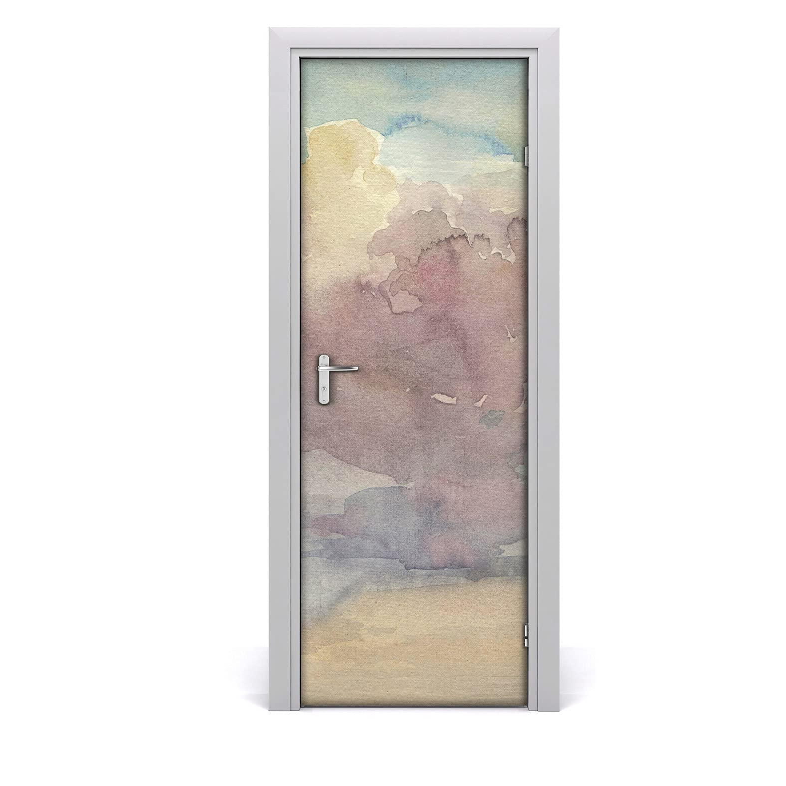 Autocollant de porte mural papier peint adhésif 85x200 étanche décoration intérieur ciel