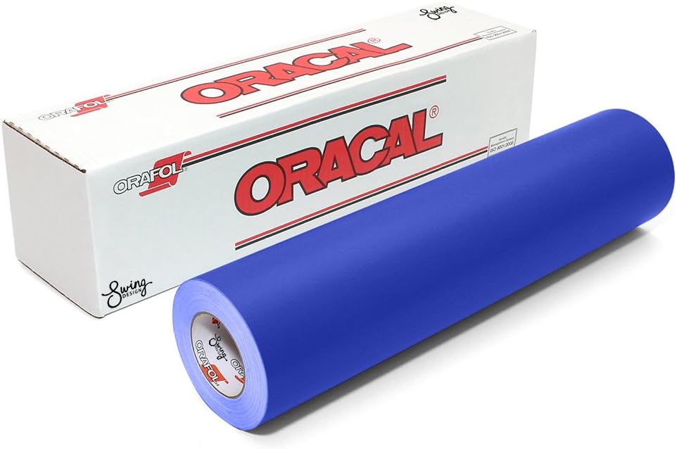 ORACAL Matte Removable 631 Adhesive Vinyl, 12" x 6', Brilliant Blue