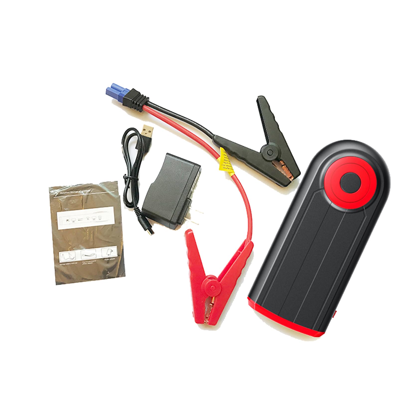 Avviatore di emergenza per auto, caricabatterie portatile da 12000 mAh, booster per auto, 1000 A, carica rapida, supporto per batteria, cavo di avviamento, luce LED multimodale con porta USB per vei
